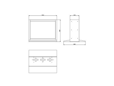 HIKVISION CABINET-55"BASE-LB289 H=800